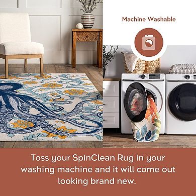 nuLoom Patricia Machine Washable Octopus Area Rug