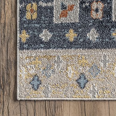 nuLoom Shannon Machine Washable Geometric Tribal Area Rug