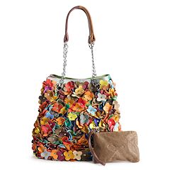 Amerileather Cybil Woven Leather Tote Bag