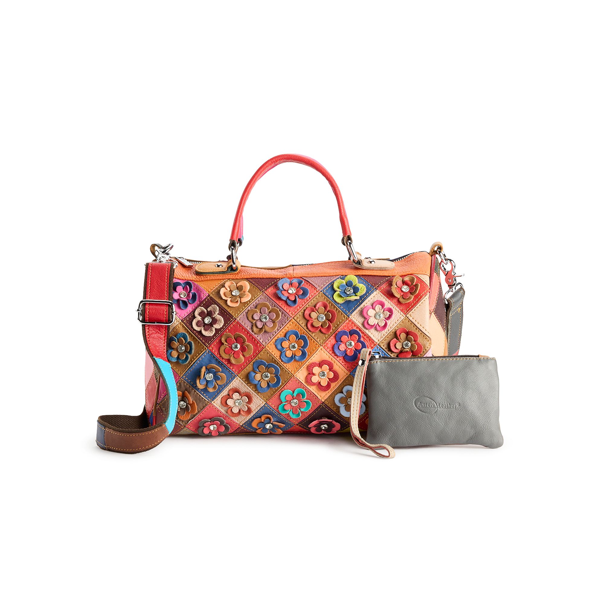 AmeriLeather Francienne Womens Leather Handbag, Multi