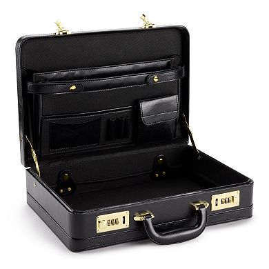 AmeriLeather Expandable Executive Briefcase
