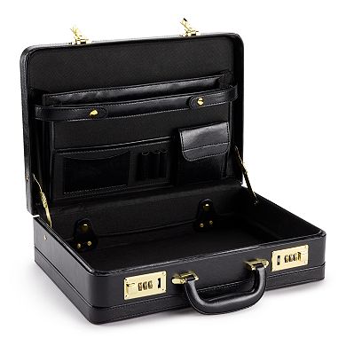 AmeriLeather Expandable Executive Briefcase 