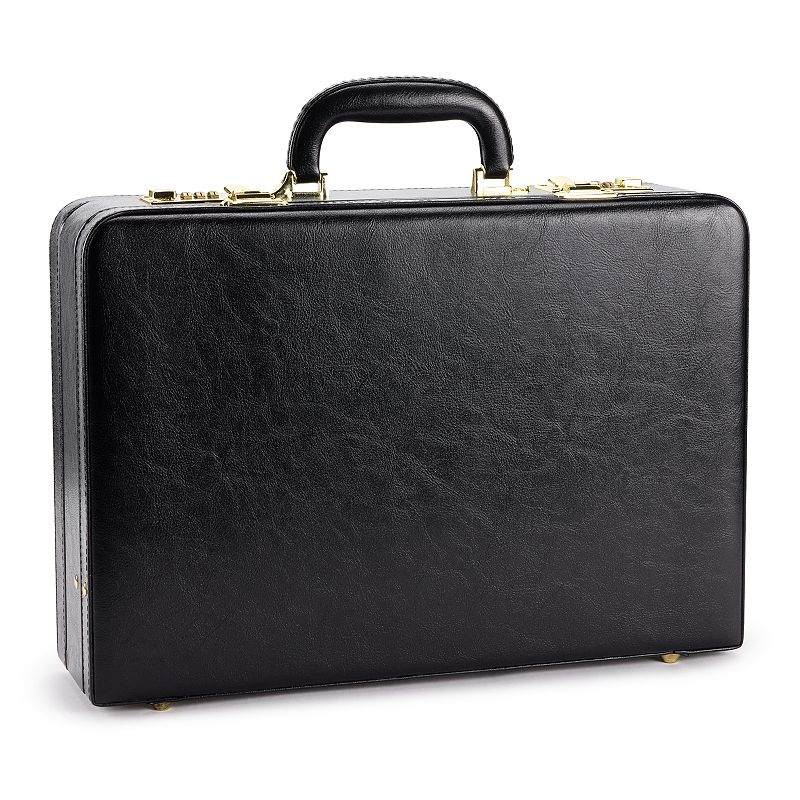 AmeriLeather Expandable Executive Briefcase, Black