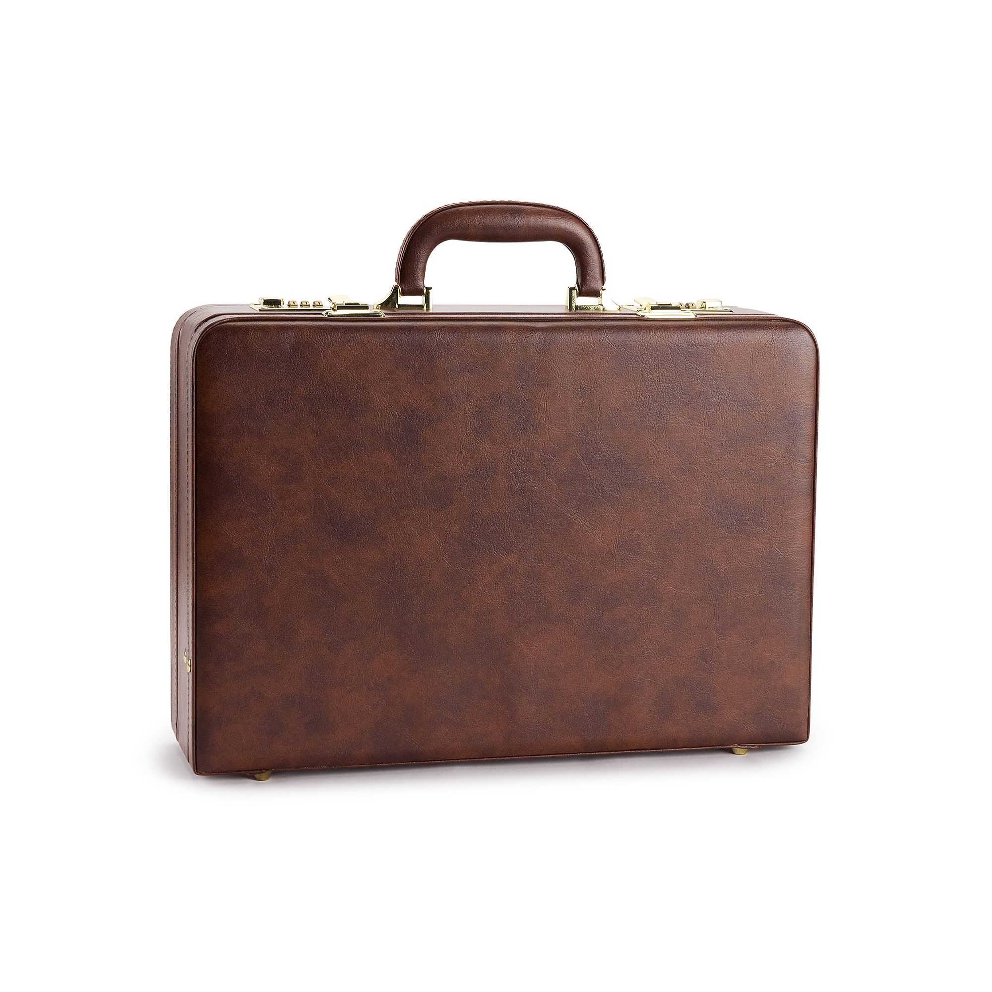 AmeriLeather Expandable Executive Briefcase, Brown
