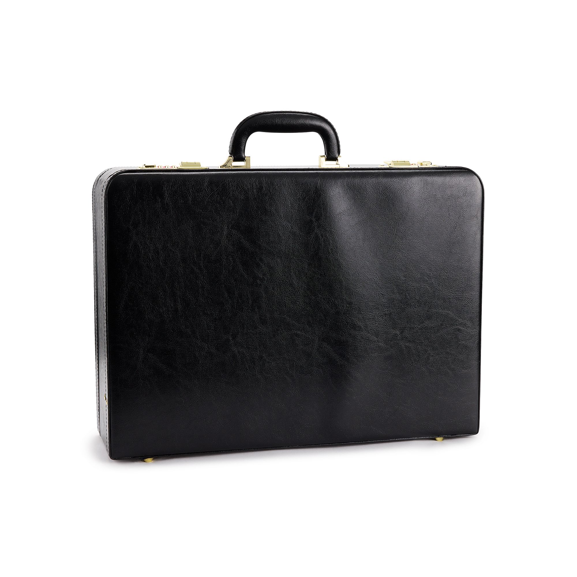 AmeriLeather Large Expandable Briefcase, Black