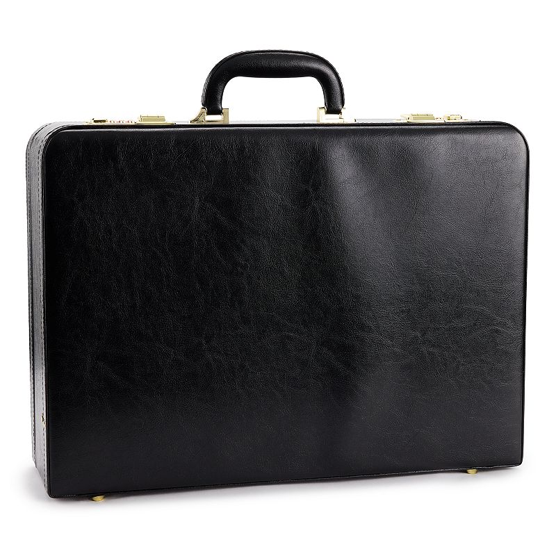 AmeriLeather Large Expandable Briefcase, Black