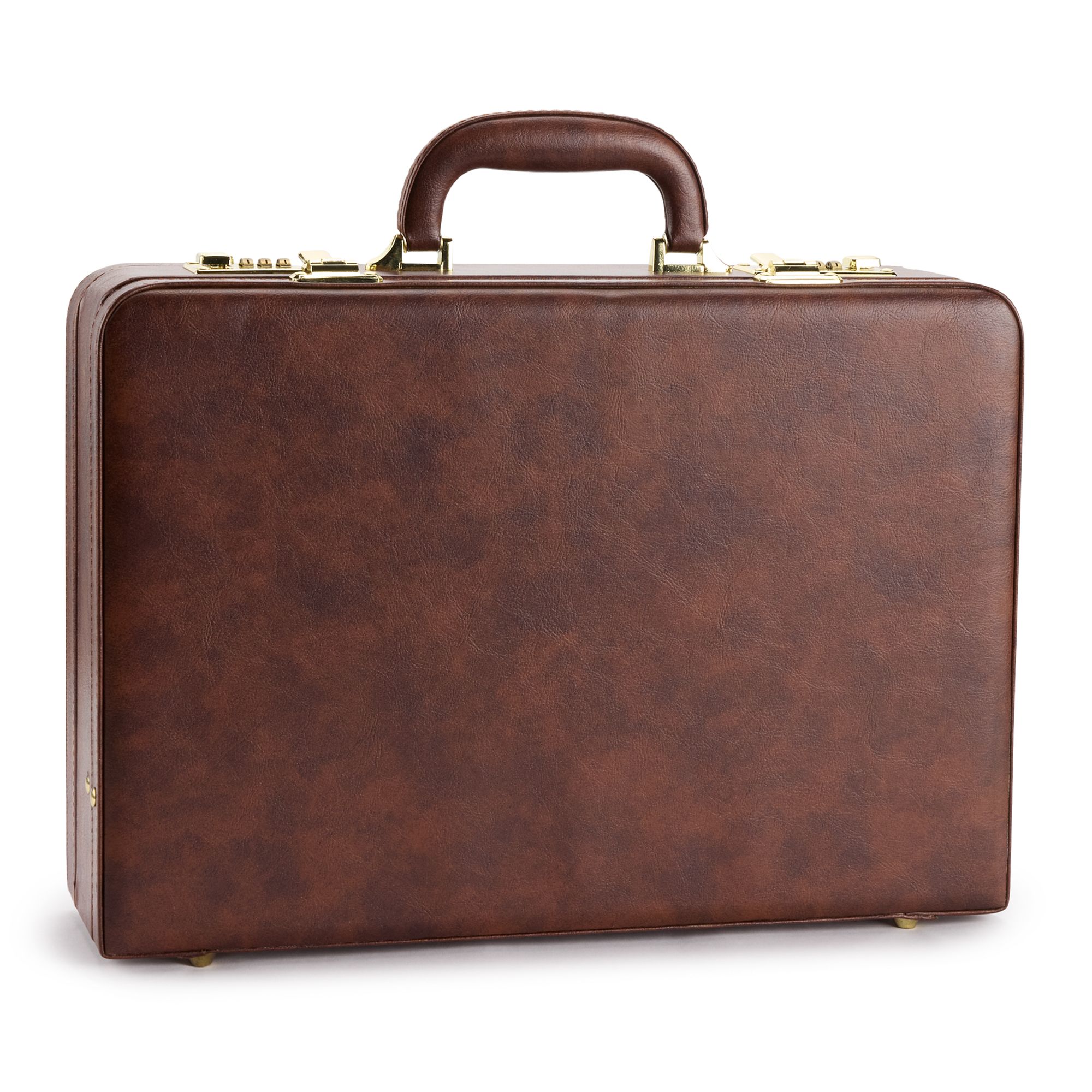 AmeriLeather Large Expandable Briefcase, Brown