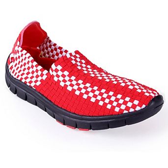 Wisconsin Badgers Woven Slip-On Unisex Shoes