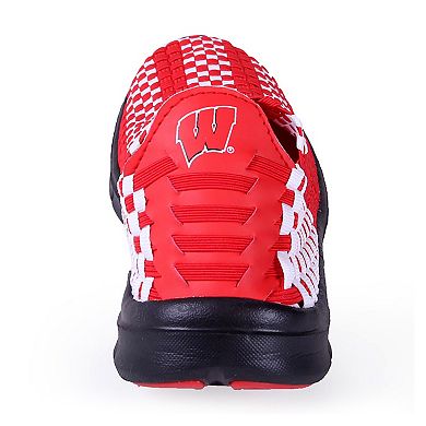 Wisconsin Badgers Woven Slip-On Unisex Shoes