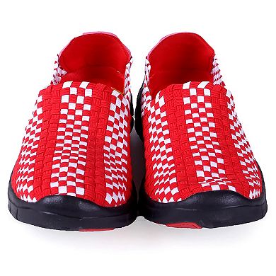 Wisconsin Badgers Woven Slip-On Unisex Shoes