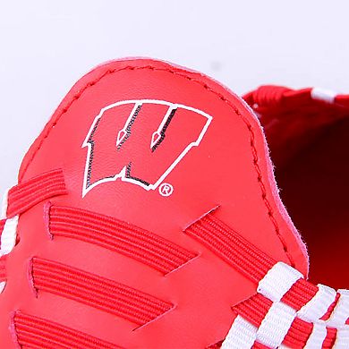 Wisconsin Badgers Woven Slip-On Unisex Shoes