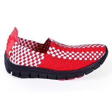 Wisconsin Badgers Woven Slip-On Unisex Shoes