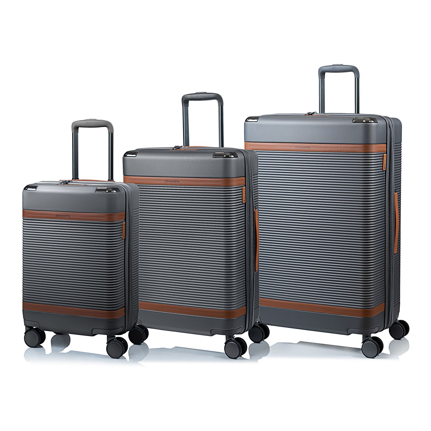Champs Vintage III Collection 3-Piece Hardside Spinner Luggage Set