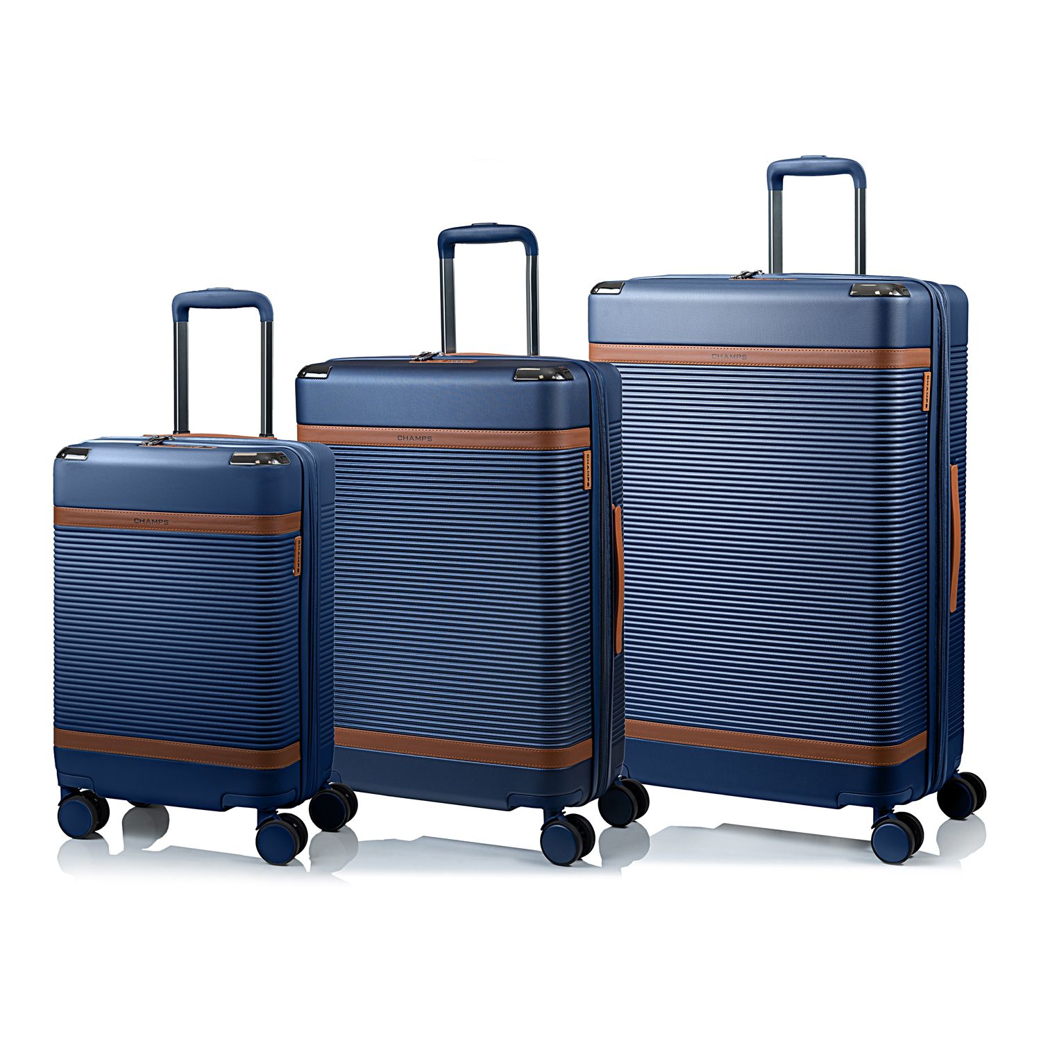 Champs Vintage III Collection 3-Piece Hardside Spinner Luggage Set