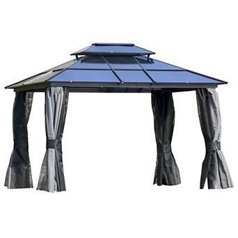 Outsunny 10x12 Hardtop Gazebo Permanent Pavilion