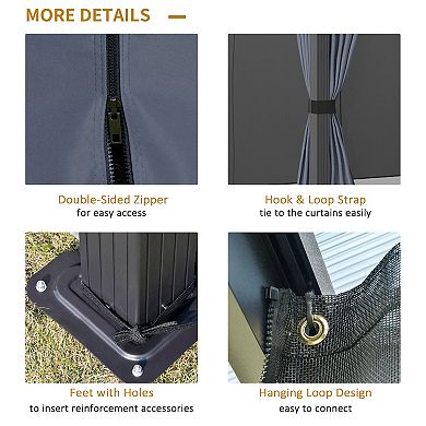 Outsunny 10x10 Hardtop Gazebo with Aluminum Frame