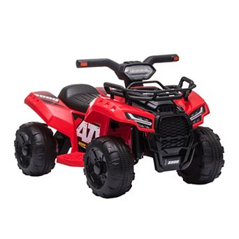 Kids 6v Battery Powered Ride On Car Quad Four Wheeler Atv Toy With Music Pink