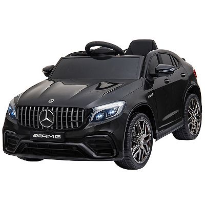 Aosom 12V Ride On Toy Car for Kids with Remote Control Mercedes Benz AMG GLC63S Coupe 2 Speed with Music Electric Light Red