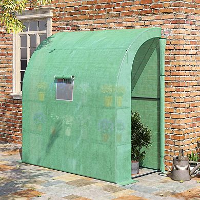 Outdoor Garden Greenhouse Backyard Nursery W/ Windows, Zippered Doors, Cover