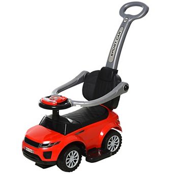 Aosom 3 in 1 Push Car, Sliding Car with Horn Music Light