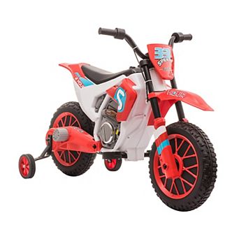 12v Ride On Dirt Bike Electric Off Road Motorcycle Toy With Training Wheels