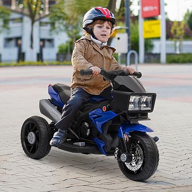 Kids Motorcycle, Battery-operated Ride-on Toy For Toddlers W/ Horn Music White