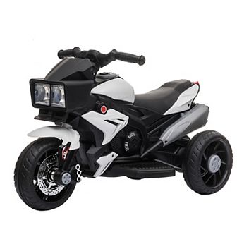Kids Motorcycle, Battery-operated Ride-on Toy For Toddlers W/ Horn Music White