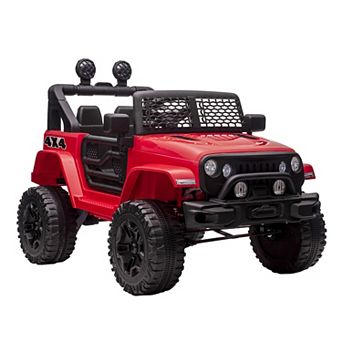 12v Battery Powered Kids Ride On Car Off Road Truck Toy W/ Parent Remote, Pink
