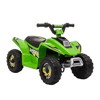 Aosom 6V Kids Ride on ATV 4 Wheeler Electric Quad Toy Battery Powered Vehicle with Forward/ Reverse Switch for 3 5 Years Old Toddlers Black