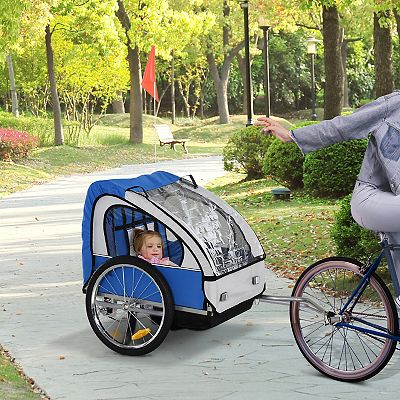 Aosom 2-Seat Kids Child Bicycle Trailer