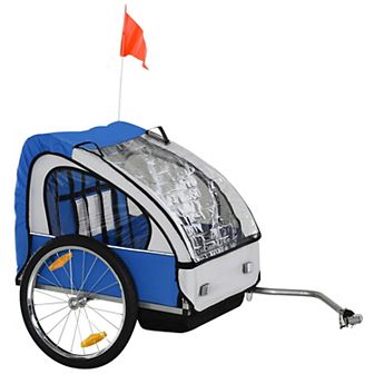 Aosom 2-Seat Kids Child Bicycle Trailer