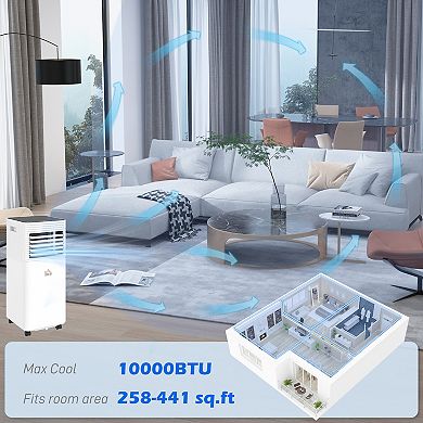 HOMCOM 10000 BTU Mobile Air Conditioner for Cooling and Dehumidifying