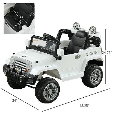 12v Kids Ride On Car Off-road Battery-powered Jeep Truck With Remote, Mp3, Light