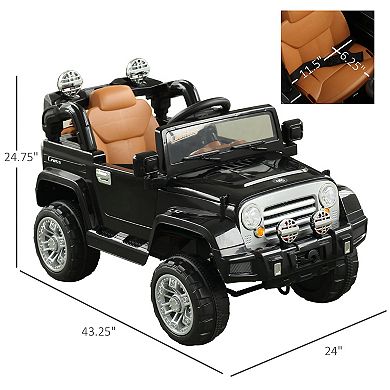 12v Kids Ride On Car Off-road Battery-powered Jeep Truck With Remote, Mp3, Light
