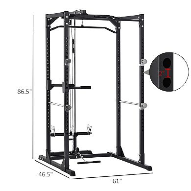 Power Cage Fitness Equipment For Home Gym, Squat Rack, Dip Workout Station