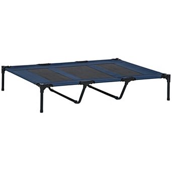 Pawhut 48" X 36" Elevated Breathable Dog Bed W/ Carry Bag Dark Blue