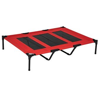 Pawhut 48" X 36" Elevated Breathable Dog Bed W/ Carry Bag Dark Blue