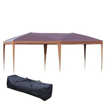 Outsunny 19.2ft x 9.7' Pop Up Canopy Tent, Gazebo w/ Carry Bag