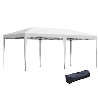 Outsunny 19.2ft x 9.7' Pop Up Canopy Tent, Gazebo w/ Carry Bag