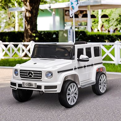 Aosom 12V Mercedes Benz G500 Battery Kids Ride On Car with Remote Control Bright Headlights and Working Suspension