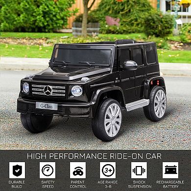 Aosom 12V Mercedes Benz G500 Battery Kids Ride On Car with Remote Control Bright Headlights and Working Suspension