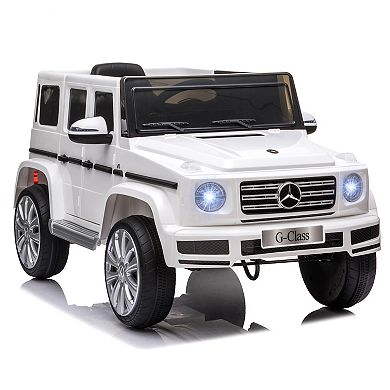 Aosom 12V Mercedes Benz G500 Battery Kids Ride On Car with Remote Control Bright Headlights and Working Suspension