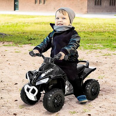 Kids Toy 4 Wheel Quad Foot-to-floor Sliding Walking Car No Power 18-36m, Black