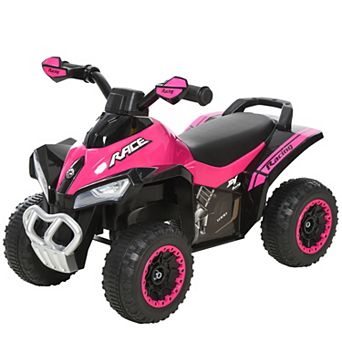 Kids Toy 4 Wheel Quad Foot-to-floor Sliding Walking Car No Power 18-36m, Pink
