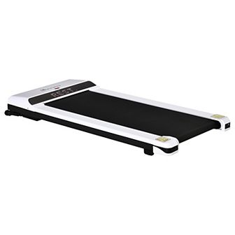 Home Gym Treadmill, Walking Jogging Exercise Machine W/ Led Monitor, White
