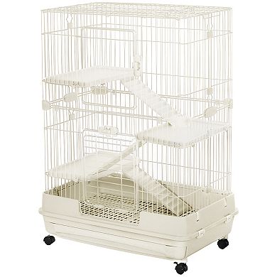 4-level Hamster Or Small Animal Hutch/cage, White, 43.25" H
