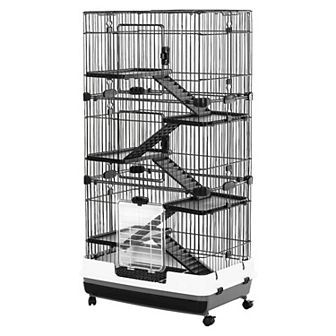 4-level Hamster Or Small Animal Hutch/cage, White, 43.25" H
