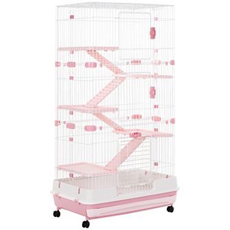 4-level Hamster Or Small Animal Hutch/cage, White, 43.25" H