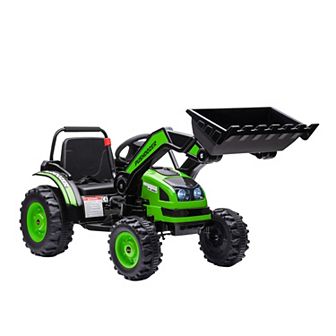 Aosom 6v Kids Electric Construction Vehicle With Adjustable Bucket