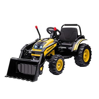 Aosom 6v Kids Electric Construction Vehicle With Adjustable Bucket